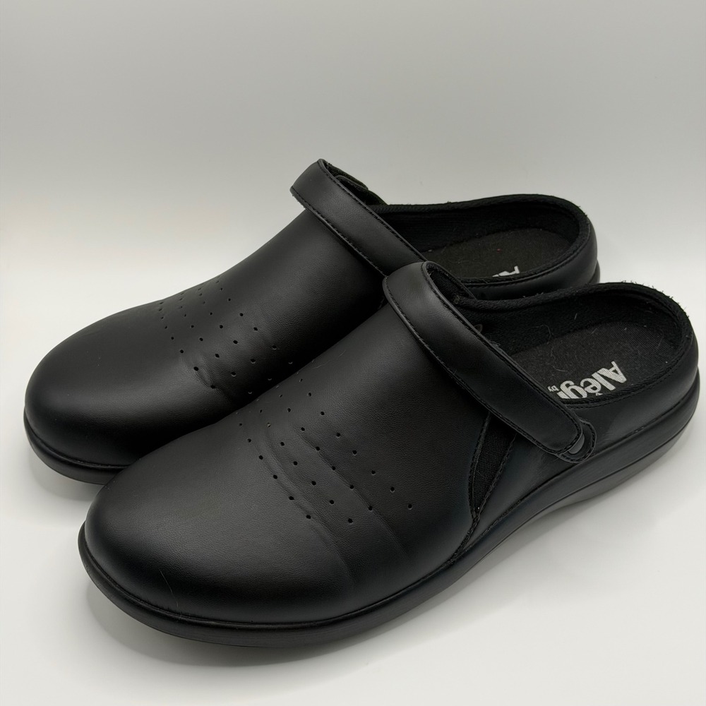 Alegria by PG Lite Black Professional Nursing Clogs Shoes Mens 41 Womens 10-11
